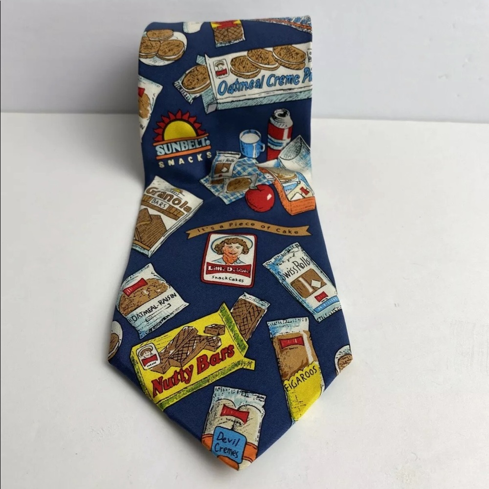 Rare Vintage Little Debbies Neck Tie 100% Silk.